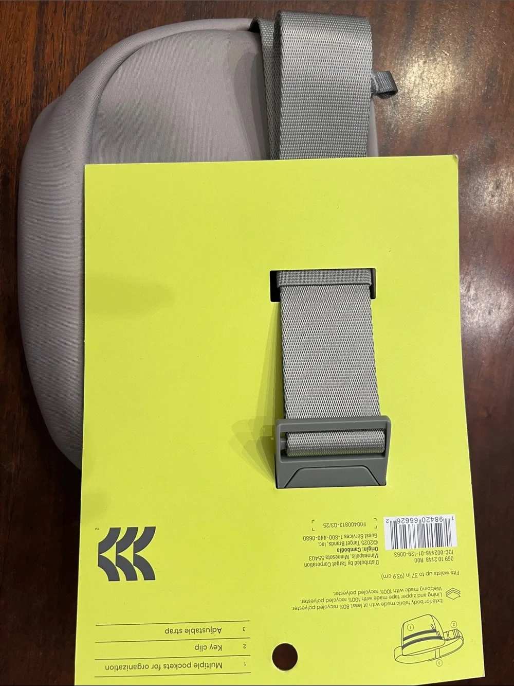 Everyday Neutral Gray Crossbody Belt Bag